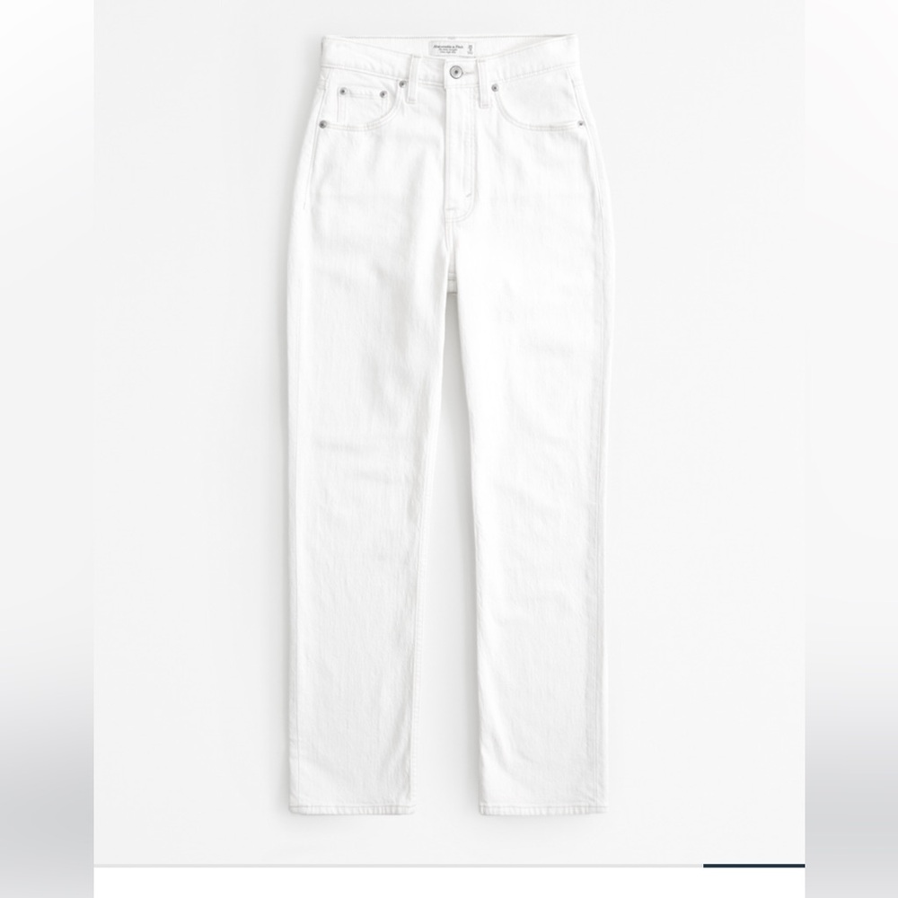 Abercrombie & Fitch White Ankle Jeans